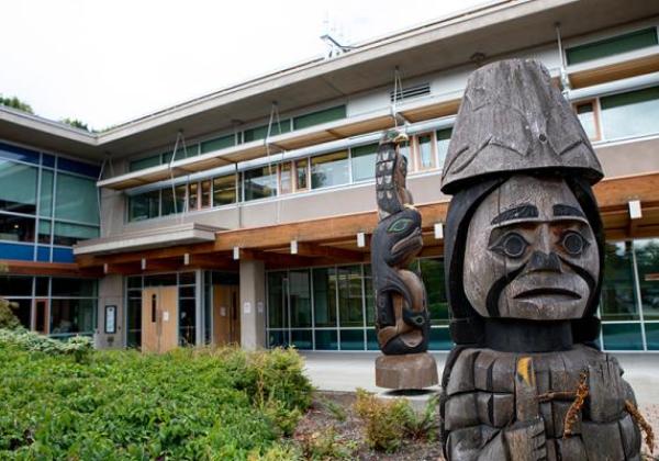 Totem at Cowichan campus.